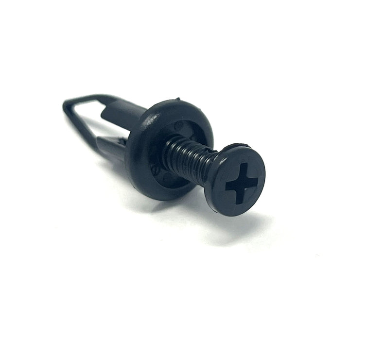 Black Nylon Bumper Cover Rivet   9mm Hole Size 27mm Stem Length (Pack of 10)