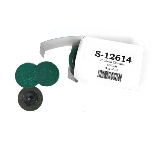 2" Green Zirconia 50 Grit Surface Conditioning Disc (Box of 25)
