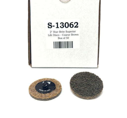 2" Star Brite Superior Life Discs; Coarse Brown (Pack of 50)