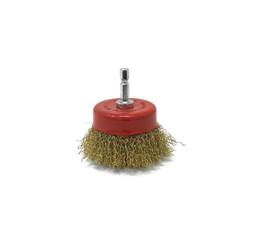 3" Wire Cup Brush, 1/4in. Shaft, 10,000 RPM
