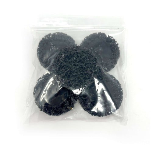 5PK 3” Black Strip Brite pads with Twist to lock backing