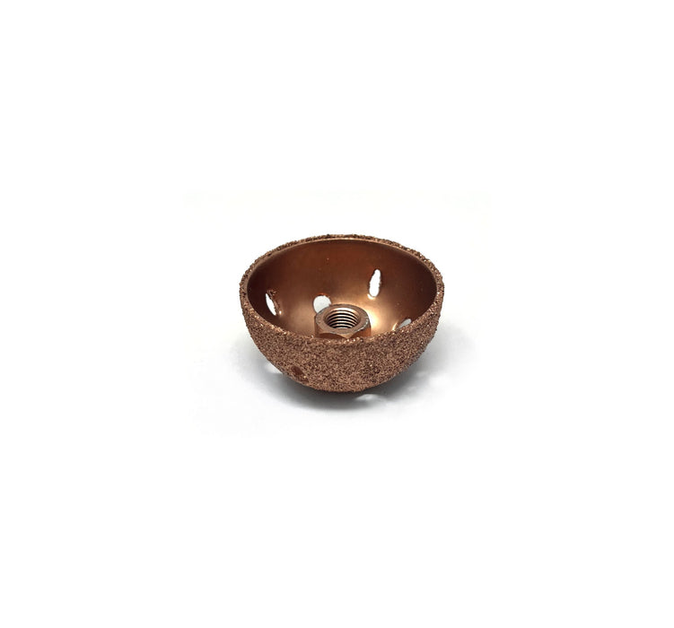 Vented Copper Contour Wheel 2” X 1” AH, 80 Grit