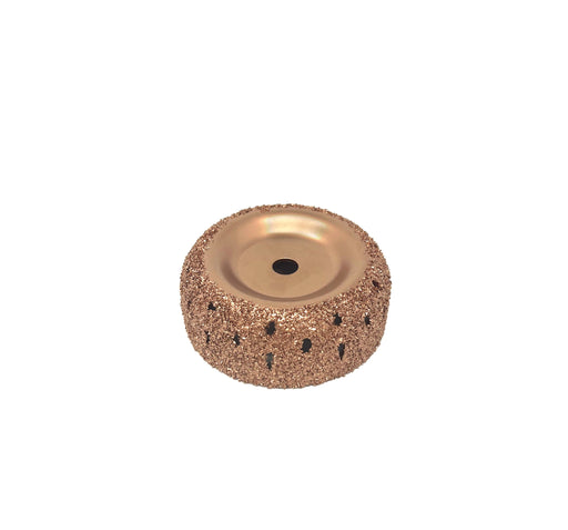 Copper Contour Wheel 36 Grit 4” X 1.5” AH ½”