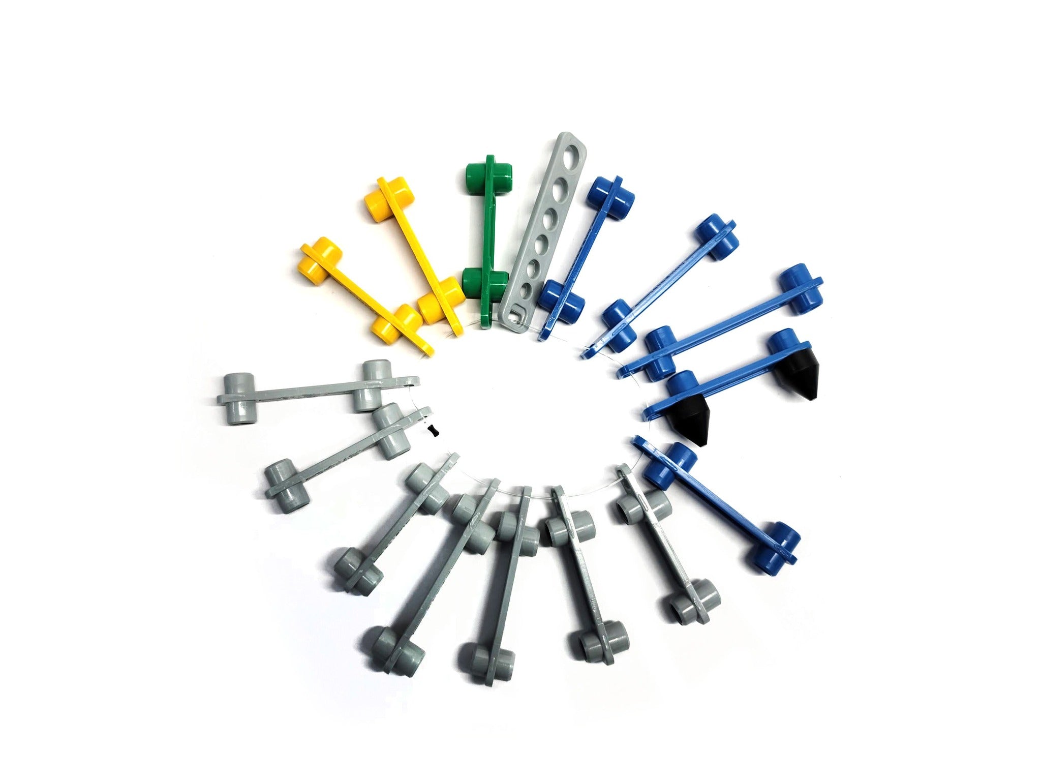 Wheel Bolt Pattern Gauge Set Includes 15 Gauges, 2 Conical Adapters